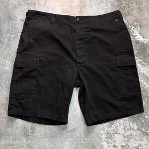 Vintage Military Surplus Black Cargo Shorts. Size Large 36